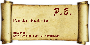 Panda Beatrix névjegykártya